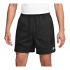 Nike Club Straight-leg Logo-embroidered Cotton-jersey Drawstring Shorts In Black