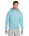 Nike Club Men's Double Layer Zip-front Fleece Logo Hoodie In Dnmtrq,red