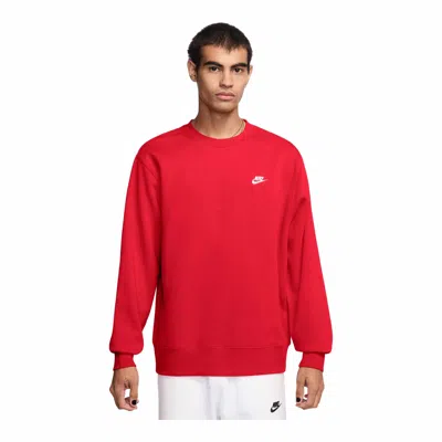 Nike Club Men's Fleece Crew In Red