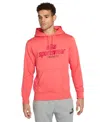 Nike Club Men's Fleece Long Sleeve Logo Graphic Hoodie In Magic Ember,magic Ember,university Red