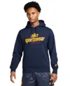 Nike Mens  Club Bb Pullover Hoodie Nsw Gfx In Obsidian,obsidian,university Gold