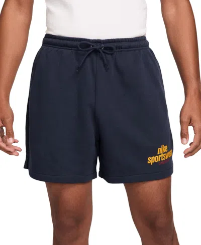 Nike Sportswear Logo Shorts In Navy