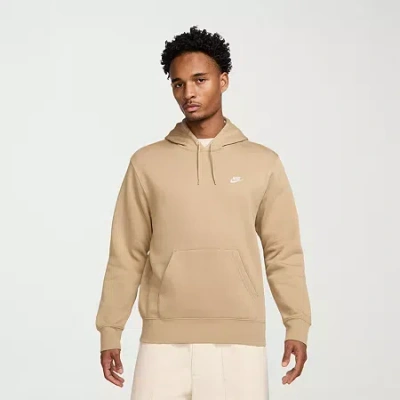 NIKE CLUB MENS LONG SLEEVE FLEECE ACTIVE BIG AND TALL HOODIE