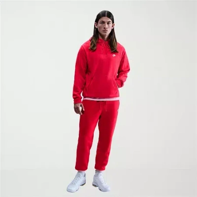 Nike Club Mens Regular Fit Big And Tall Fleece Active Jogger Pant In Red