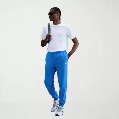 Nike Club Mens Regular Fit Fleece Active Jogger Pant In Blue