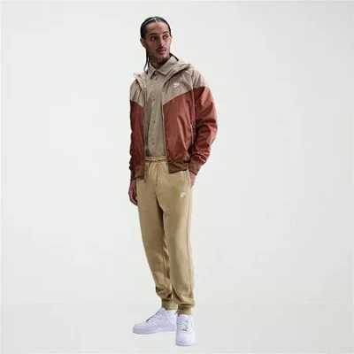 Nike Club Mens Regular Fit Fleece Active Jogger Pant In Brown