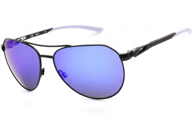 Pre-owned Nike Club Nine Sunglasses In Satin Black/grey Ultraviolet (dq0799/012)