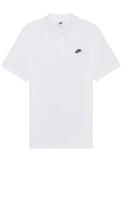 Nike Club (nsw) Short-sleeve Polo In White & Black