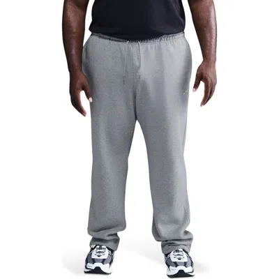 Nike Club Open Hem Fleece Pants In Gray