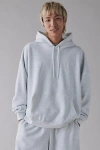 Nike Club Oversized Hoodie Sweatshirt In Birch Heather/white, Men's At Urban Outfitters