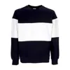 Nike Club Plus Colorblock Crewneck Men's Lightweight Crewneck Sweatshirt Black/white In Multi
