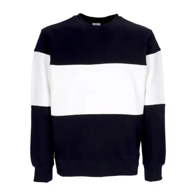 Nike Club Plus Colorblock Crewneck Men's Lightweight Crewneck Sweatshirt Black/white In Multi