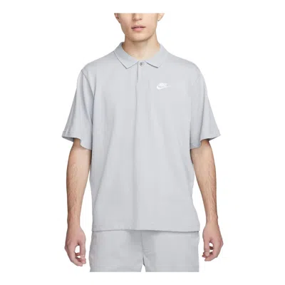 Nike Club Polo Matchup Shirt 'light Grey' In White