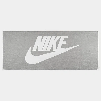 Nike Club Pool Towel 100% Cotton In Matte Silver/white