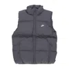 Nike Gray Sportswear Club Puffer Vest In Iron Grey/white