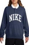 Nike Club Rugby Logo Graphic Sweatshirt In Blue