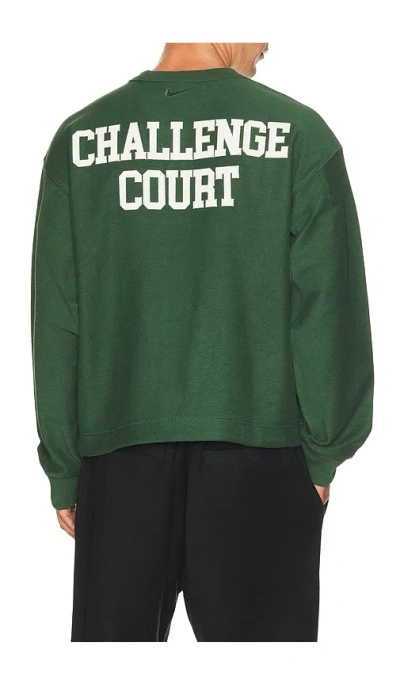 Nike Club Rules Fleece Crewneck Sweater In Green