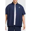 Nike Club Short Sleeve Button-up Oversize Shirt In Multi