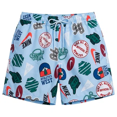 Pre-owned Nike Club Shorts With Flow Print 'blue/multicolor' | Men's Size Xxl