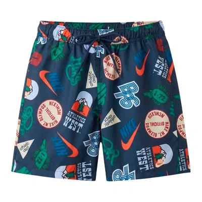 Pre-owned Nike Club Shorts With Flow Print 'navy/multicolor' | Blue | Men's Size M