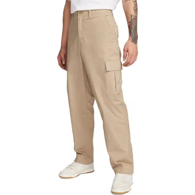 Nike Club Stretch Cotton Cargo Pants In Khaki/khaki