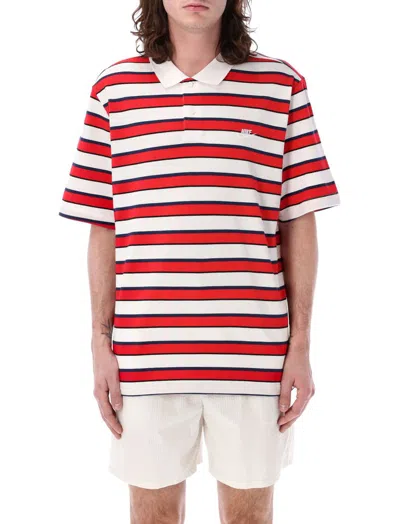 Nike Club Striped Polo Shirt In Multi