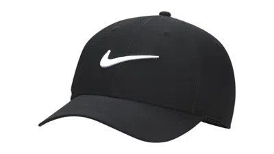 Pre-owned Nike Club Structured Drifit Swoosh Cap In Black