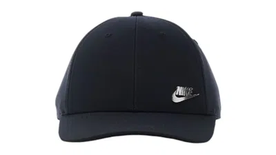 Pre-owned Nike Club Structured Metal Logo Drifit Cap In Black