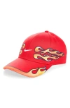 Nike Club Structured Og Flame Adjustable Baseball Cap In Red