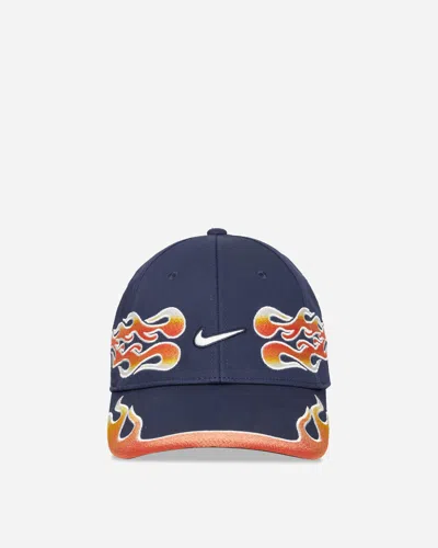 Nike Club Structured Og Flame Cap Midnight Navy In Blue