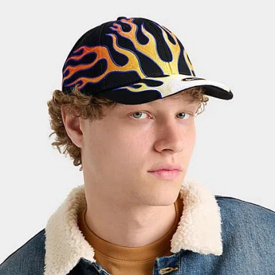 Nike Club Structured Og Flame Strapback Hat In Black