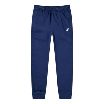 Nike Club Sweat Fleece Casual Sports Long Pants Navy Blue