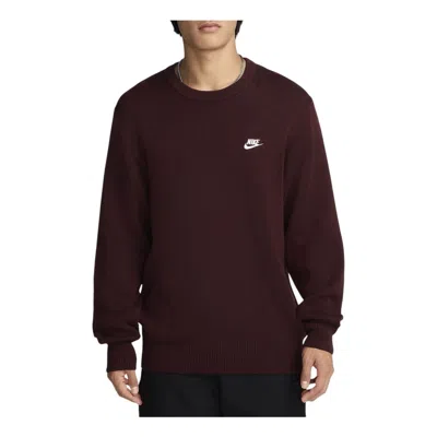 Nike Club Sweatshirt 'burgundy'