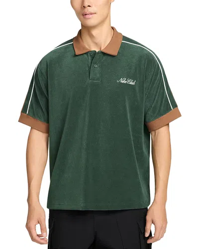 Nike Club Terry Polo Shirt In Green
