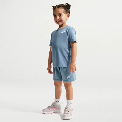 Nike Babies' Club Toddler 2-piece Knit Shorts Set In Blue