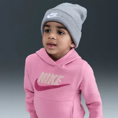 Nike Babies' Club Toddler Chenille Pullover Hoodie In Pink