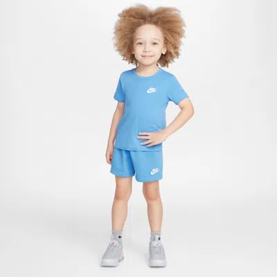 Nike Babies' Club Toddler Knit Shorts Set In Blue