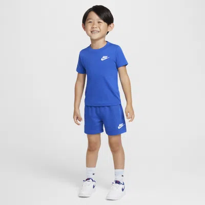 Nike Babies' Club Toddler Knit Shorts Set In Blue