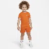 Nike Babies' Club Toddler Knit Shorts Set In Orange