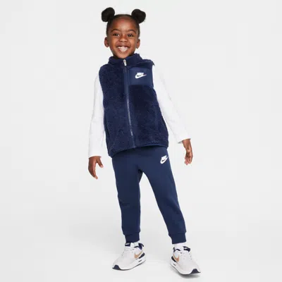 Nike Babies' Club Toddler Long Sleeve T-shirt, Vest, And Pants Set In Blue