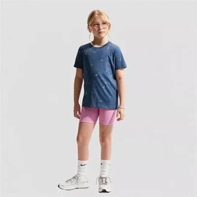 Nike Kids' Club Unisex Crew Neck Short Sleeve Regular Fit Graphic T-shirt In Blue