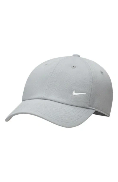 Nike Club Unstructured Curved Bill Baseball Cap In Base Grey/ Sail