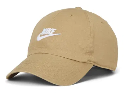 Nike Club Unstructured Futura Wash Cap Baseball Caps Parachute Beige/white: Lg/xl In Brown