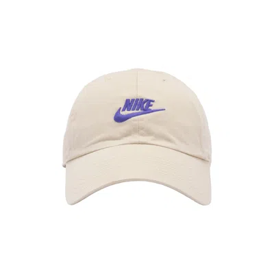 Pre-owned Nike Club Unstructured Futura Wash Cap 'light Khaki/sapphire' | Tan | Men's Size S/m In Brown