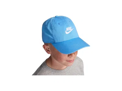 Nike Club Unstructured Futura Wash Cap (little Kid/big Kid) Baseball Caps University Blue/white: One Size