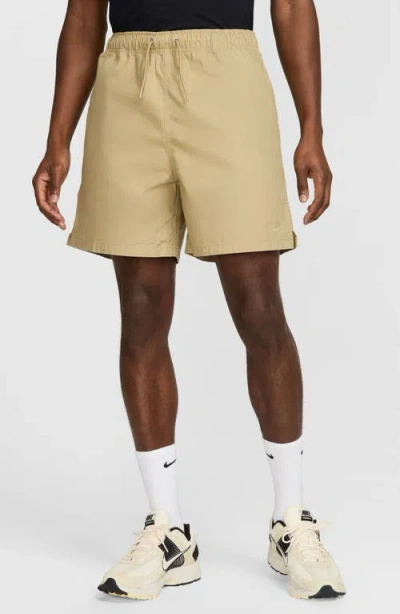 Nike Club Washed Flow Shorts In Parachute Beige
