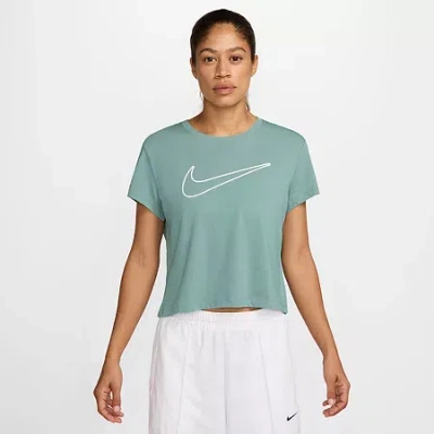 Nike Club Womens Crew Neck Short Sleeve Active T-shirt In Green