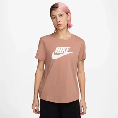 Nike Club Womens Crew Neck Short Sleeve Active T-shirt In Animal Print