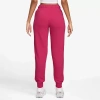 Nike Club Womens Drawstring Waist Cuffed Mid Rise Fleece Active Jogger Pant In Pink