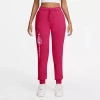 Nike Club Womens Drawstring Waist Cuffed Mid Rise Fleece Active Jogger Pant In Pink
